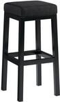 CLP Barhocker Taylor Sitzh&ouml;he 83 cm Metallgestell Schwarz Dunkelgrau/Stoff