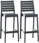 CLP 2er Set Barhocker Ares Dunkelgrau