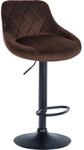 CLP Barhocker Lazio Samt Braun/Schwarz