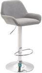CLP Barhocker Braga Stoff Grau/Chrom