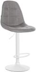 CLP Barhocker Elmore Stoff Metall Matt Weiss/Grau