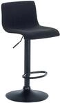 CLP Barhocker Hover Stoff Metall Matt Schwarz/Schwarz