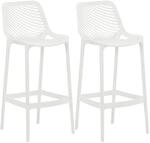 CLP 2er Set Outdoor Barhocker Air Wei&szlig;