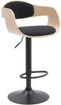 CLP Barhocker Kingston natura/schwarz/Stoff