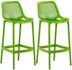 CLP 2er Set Outdoor Barhocker Air Gr&uuml;n