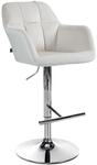 CLP Barhocker Natoma Samt Metall in Chromoptik/creme