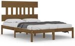 vidaXL Massivholzbett Honigbraun 200x200 cm1157052