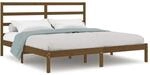 vidaXL Massivholzbett Honigbraun Kiefer 200x200 cm1083939