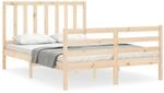 vidaXL Massivholzbett mit Kopfteil 140x190 cm1931889
