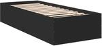 vidaXL Bettgestell Schwarz 75x190 cm Holzwerkstoff 841987