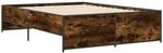 vidaXL Bettgestell R&auml;uchereiche 120x190 cm Holzwerkstoff und Metall 3279909