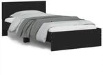 vidaXL Bettgestell mit Kopfteil Schwarz 100x200 cm Holzwerkstoff Modell 11938216