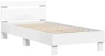 vidaXL Bettgestell mit Kopfteil Wei&szlig; 90x190 cm Holzwerkstoff 838561