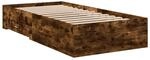 vidaXL Bettgestell mit Schubladen R&auml;uchereiche 100x200cm Holzwerkstoff 3280423