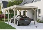 Skan Holz Carport Grunewald 321 cm x 554 cm mit EPDM-Dach Natur