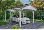 Skan Holz Carport Fichtelberg 317 cm x 566 cm Dachlattung Wei&szlig;