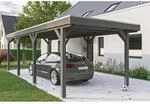 Skan Holz Carport Grunewald 321 cm x 796 cm mit EPDM-Dach Schiefergrau