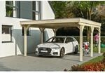 Skan Holz Carport Grunewald 427 cm x 554 cm mit EPDM-Dach Natur