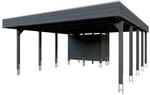 Skan Holz Carport Friesland Hybrid 557 cm x 708 cm Anthrazit