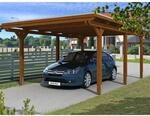 Skan Holz Carport Emsland 404 cm x 604 cm Nussbaum