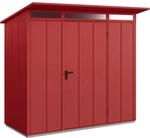 H&ouml;rmann Ger&auml;tehaus Elegant mit Pultdach Typ 1 RAL3004 Purpurrot Einzelt&uuml;r