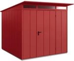 H&ouml;rmann Ger&auml;tehaus Elegant mit Pultdach Typ 2 RAL3004 Purpurrot Einzelt&uuml;r