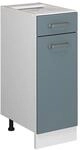 Vicco K&uuml;chenunterschrank R-Line Blau-Grau/Wei&szlig; 30 cm ohne Arbeitsplatte