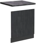 Vicco Frontblende R-Line Geschirrsp&uuml;ler Frontt&uuml;r Schwarz Beton/Anthrazit 60...