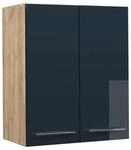 Vicco H&auml;ngeschrank Fame-Line Dunkelblau Hochglanz/Goldkraft Eiche 60 cm