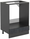 Vicco Herdumbauschrank R-Line Schwarz Beton Anthrazit 60 cm ohne Arbeitsplatte
