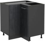 Vicco Eckunterschrank R-Line Schwarz Beton Anthrazit 76 cm ohne Arbeitsplatte