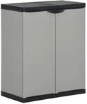 vidaXL M&uuml;lltonnenbox Grau und Schwarz 68x40x85 cm PP 1124087