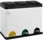 Svita TC3X15 M&uuml;lleimer Papierkorb Pulverbeschichteter Stahl Treteimer Abfalleimer