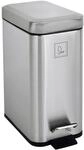 Svita STM5 M&uuml;lleimer Treteimer 5L Inklusive Inneneimer Softclose-Deckel Silber