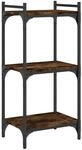 vidaXL B&uuml;cherregal 3 B&ouml;den R&auml;uchereiche 40x30x86 cm Holzwerkstoff
