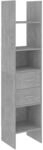 vidaXL B&uuml;cherregal Betongrau 40x35x180 cm Holzwerkstoff 803420