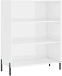 vidaXL Regalschrank Hochglanz-Wei&szlig; 69,5x32,5x90 cm Holzwerkstoff 828374