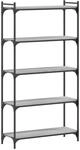 vidaXL B&uuml;cherregal 5 B&ouml;den Grau Sonoma 80x30x154 cm Holzwerkstoff