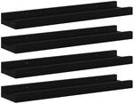 vidaXL Wandregale 4 Stk Schwarz 40x9x3 cm 326667