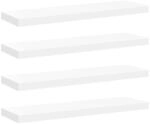 vidaXL Schweberegale 4 Stk Wei&szlig; 80x23,5x3,8 cm MDF 323816