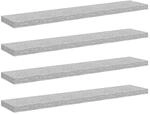 vidaXL Schweberegale 4 Stk Betongrau 120x23,5x3,8 cm MDF 326608