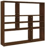 vidaXL Wandregal Braun Eichen-Optik 90x16x78 cm Holzwerkstoff 815560