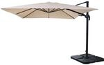 MCW Ampelschirm A96 3x3m Alu/Stahl Creme mit St&auml;nder Drehbar