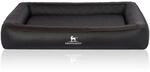 Knuffelwuff Hundebett Hampstead Orthop&auml;disch Kunstleder 155 x 125cm Schwarz