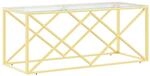 vidaXL Couchtisch 110x45x45 cm Edelstahl und Glas Modell 2