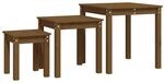 vidaXL Satztische 3 Stk. Honigbraun Massivholz Kiefer Modell 1