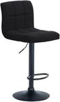 CLP Barhocker Calma Stoff Schwarz/Schwarz