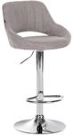CLP Barhocker Milet Stoff Grau/Chrom