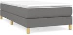 vidaXL Boxspringbett Dunkelgrau 80x200 cm Stoff1376996