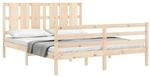 vidaXL Massivholzbett mit Kopfteil 160x200 cm 3194126